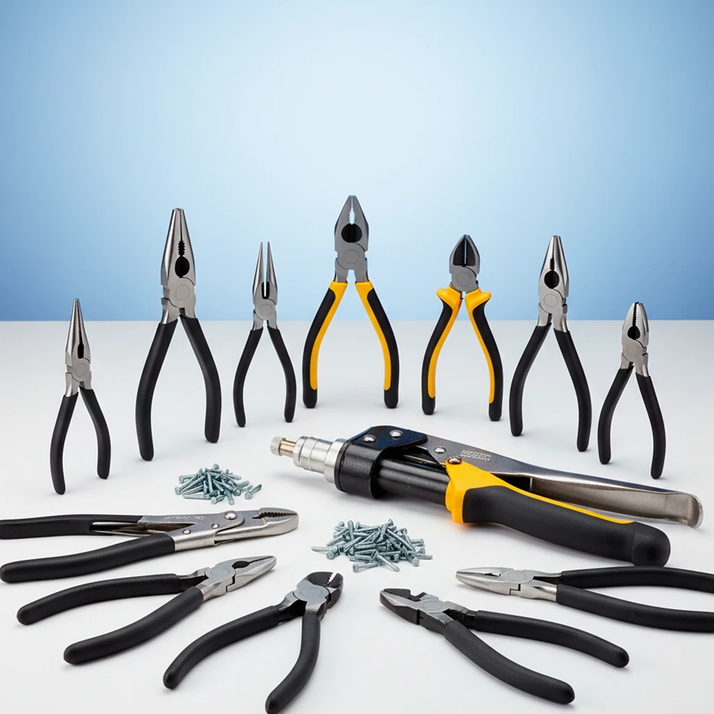 Alicates, tenazas y remachadoras.