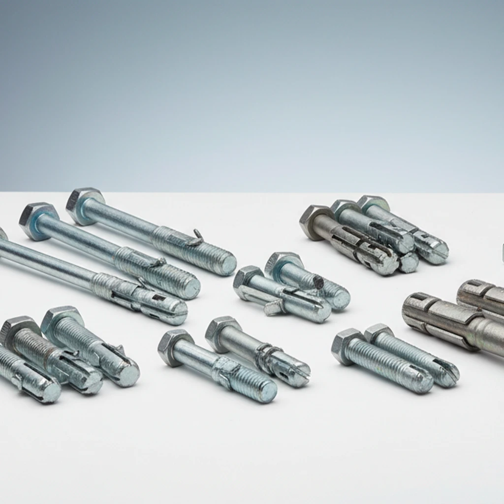 Anclajes metálicos tipo espárrago/tornillo.