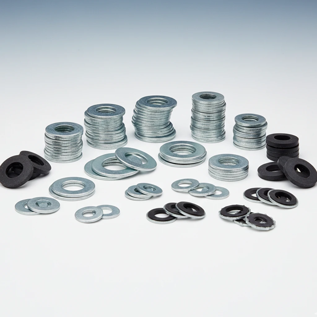 Arandelas planas, anchas, EPDM, etc.