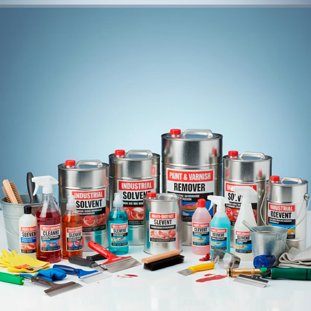 Disolventes, limpiadores y decapantes.