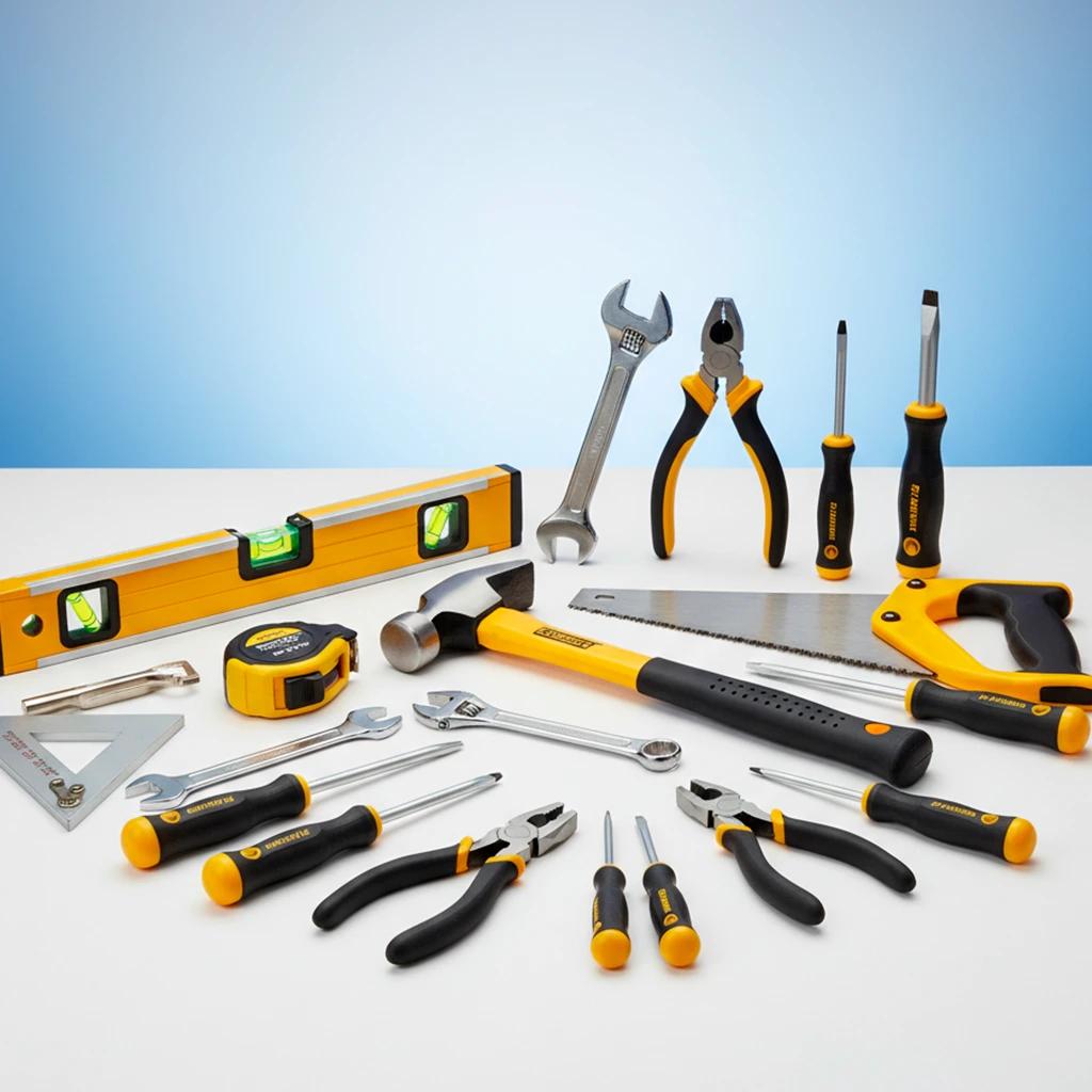 Herramientas manuales para taller y obra.