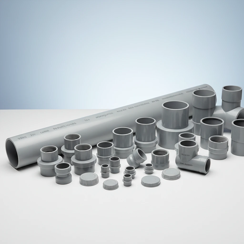 Tubería y accesorios de PVC para saneamiento.