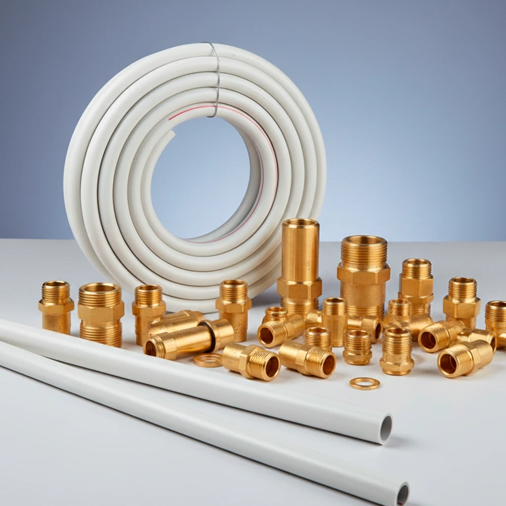 Tubo multicapa y racores.