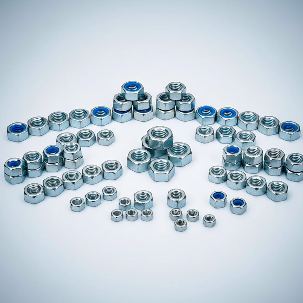 Tuercas (DIN ISO, freno, etc.).
