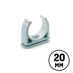 Abrazadera Tubo Pared 20mm - 100pz