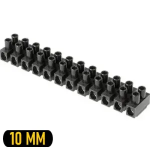 Regleta Conexión 10mm Negra | Ferretería