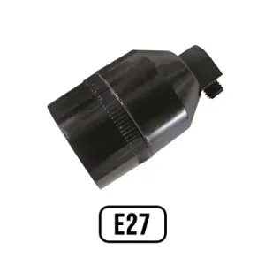 PORTALAMPARA. E27 LISO NEGRO (INT. LATON)